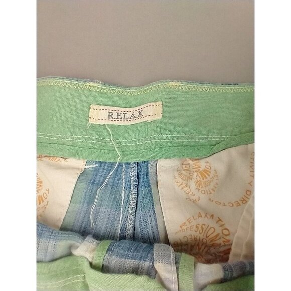 Tommy Bahama Relax Shorts Mens 33x10 100% Linen Plaid Bermuda Beach - Picture 8 of 13